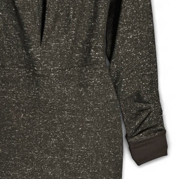 CAbi PJ Sweater Dress XS Black Marled Boho V Neck Long Sleeve Casual Cozy Knit - Picture 8 of 10